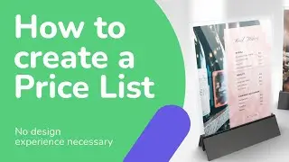 How to create a Price List. Easy and Free!
