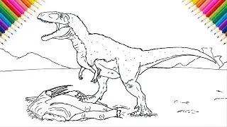 How to Draw Tyrannotitan | Drawing and Coloring dinosaurs