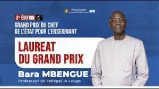 BARA MBENGUE, LAURÉAT DU GRAND PRIX DU CHEF DE ...