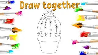 How to draw a cactus | Как нарисовать кактус