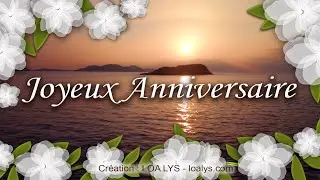 JOYEUX ANNIVERSAIRE - Jolie carte d'anniversaire positive