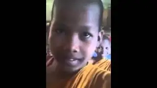 Khmer Little Monk Studying Math Learn Counting
