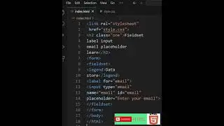 html Fieldset label input Enter your email placeholder learn 