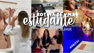 Rotina de uma estudante na faculdade | vlog,hábitos ,produtividade e uma noite de taças✨
