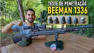 Teste Penetração Carabina Beeman 1336 / Chapa de metal
