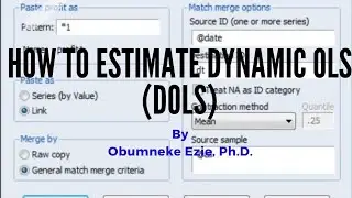 EViews: How to estimate Dynamic OLS (DOLS)