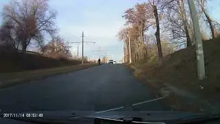 Уход от ДТП, еле увернулся
