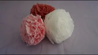 Цветы из бумажных салфеток. Украшения своими руками.