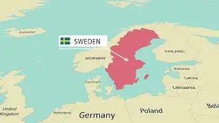 Animated map of Sweden with borders