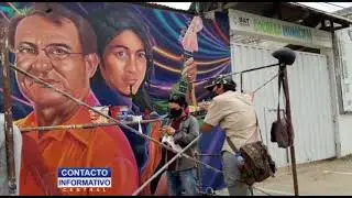 HOMENAJE A TULIO Y TULÍN TRIGOZO, CONCLUYE MURAL ARTÍSTICO EN PLAZA DE TARAPOTO.