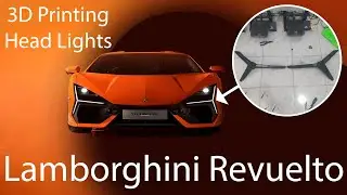 3D Printing Lamborghini Revuelto Head Lights Frame On Progress