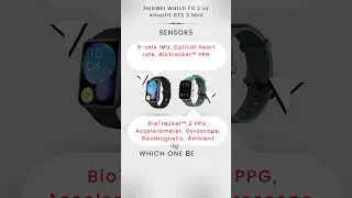 Compare HUAWEI Watch Fit 2 vs Amazfit GTS 2 Mini #smartwatch #huaweiwatch #amazfit