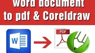 How to convert a word document to pdf & Coreldraw format in tutorial Tamil