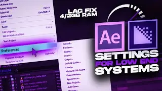 Best After effects / Media encoder settings for Low end Pc's | Lag fix for AE 2/4gb ram systems | #4