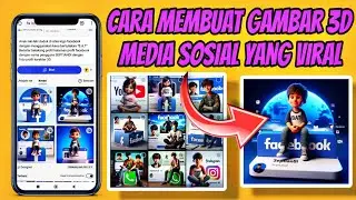 Cara membuat gambar 3D media sosial yang viral ||gambar 3D viral
