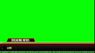 Breaking News Banner Green Screen! DOWNLOAD