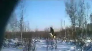 Испытания самодельного снегохода зимой 2015 hd720