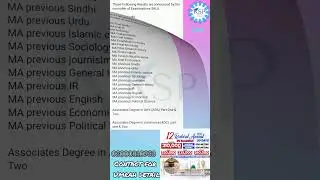 These Following Results are announced by the controller of Examinations SALU.#Results #announced