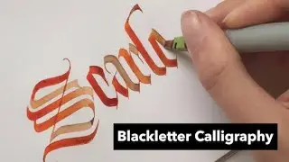 Scarlet Ink Blend | Blackletter Fraktur Calligraphy | Gothic Letters