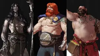 I drew 12 norse gods, based on original sources.