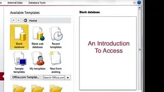 Learn Microsoft Access! #1 - Creating a brand new database