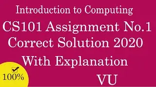 CS101 Assignment 1 Solution 2020 (Introduction to Computing)