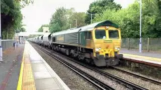Freightliner Class 66553 passing Bearsted Station