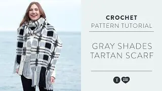 How to Crochet an Intarsia Tartan Scarf | Seed Stitch Technique