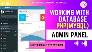 PHP Project Day 6 Admin Panel(backend) in php with database mysql - PHP Tutorials || Learn PHP Nepal