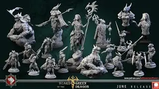 Hoard of the green dragon - June miniatures STL's from White Werewolf Tavern