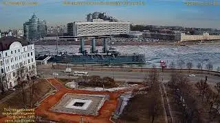 Cruiser Aurora St.Petersburg Russia Live DAHUA Cam. Крейсер Аврора онлайн IP-камера Dahua