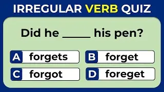 Irregular Verbs Quiz: CAN YOU PASS THIS TEST? 