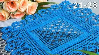 Crochet doily runner, 21-28