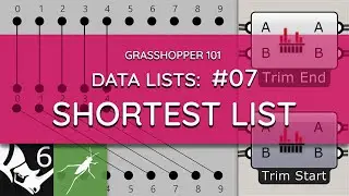 Grasshopper 101: Data Lists | #07 Shortest List | Data List Matching