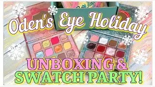 ODEN'S EYE HOLIDAY PALETTES 2024 🔔🎀 UNBOXING & SWATCH PARTY! 🥳