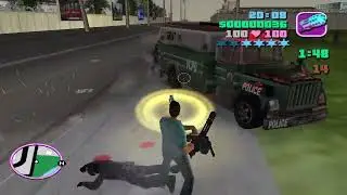4 wanted level stars in GTA Vice City PC Gameplay || GTA VICE CITY CLEO MODS PC