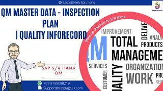 QM Master data,   Inspection plan, Quality Info record || SAP QM