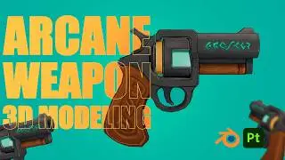 Timelapse | Forging the Arcane Pistol “Eye of Aetheryn” in Blender & Substance Painter