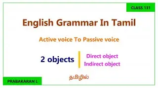Passive voice for two objects in Tamil