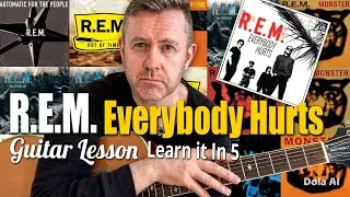 R.E.M. Everybody Hurts Acoustic Guitar Lesson (Guitar Tab) Learn It In 5 Minutes