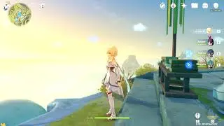 Sunrise from the highest place in Genshin Impact