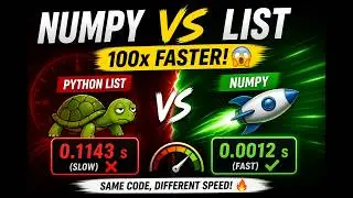 NumPy vs Python List Speed Test 🚀 | Why NumPy is Faster?