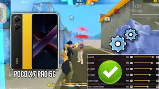Poco X7 Pro 5G free fire sensitivity setting ⚙️ | Poco X7 Pro 5G free fire headshot setting ⚙️