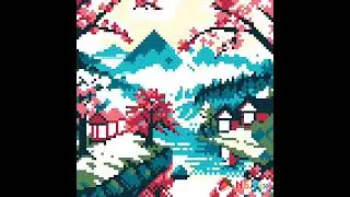 River Village Pixel Art