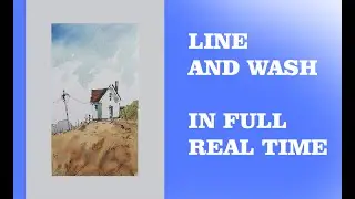 line and wash Full real time Crooked lines Watercolor By Nil Rocha