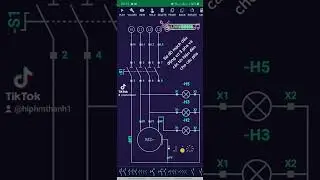 Sơ đồ mạch đấu động cơ 3 pha và các tín hiệu đèn cho các pha