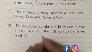 10  Important sentences on Nature | Nature Essay | SelfEducate #selfeducate #handwriting #essays