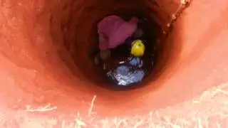 Hand digging a well in Malawi