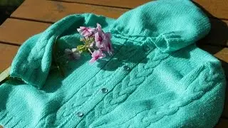 Вязание спицами: детский жакет с капюшоном из пряжи NAKO Ninni Bebe. Мое мнение о пряже.
