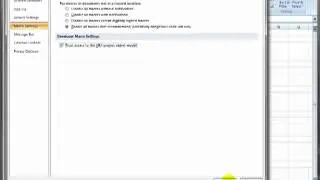 Macro Security : Enable Macro in Excel 2007